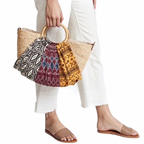 new Sam Edelman ꕥ Jaelynn Straw Crossbody Tote ꕥ - Picture 2 of 14